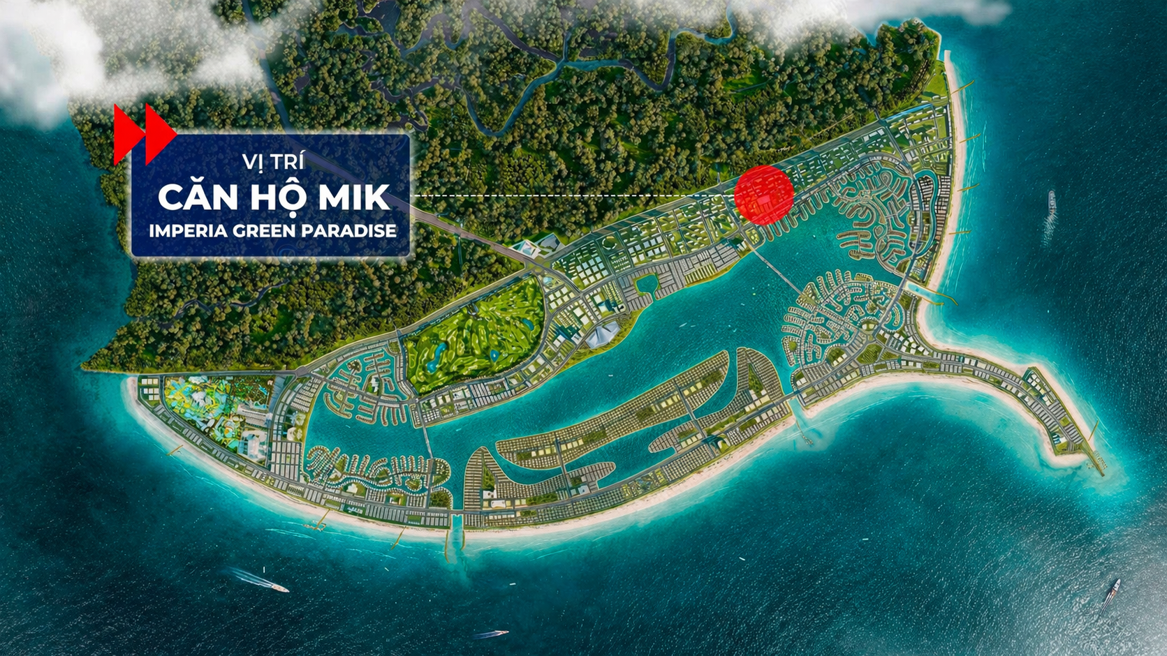 vị trí căn hộ imperia green paradise cần giờ do chủ đầu tư MIk Group triển khai